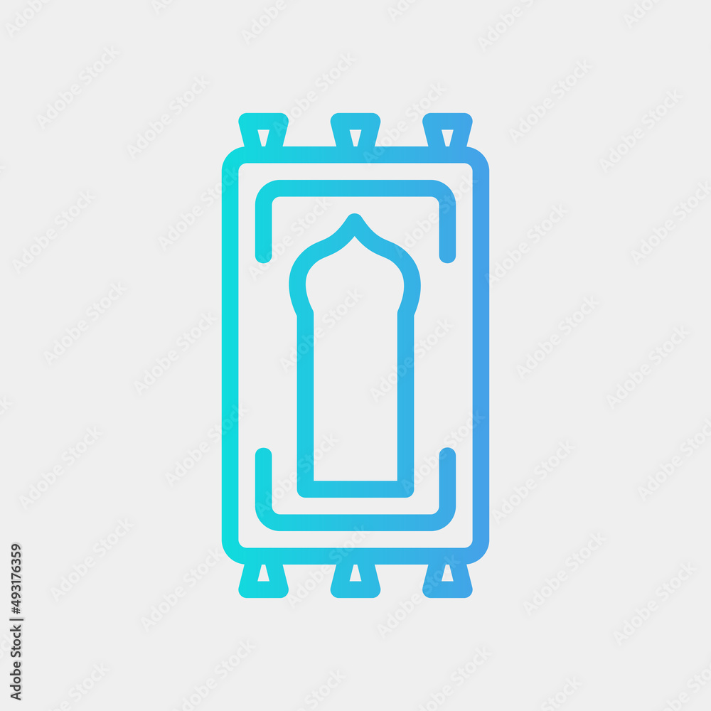 Rug icon in gradient style about ramadan, use for website mobile app presentation Rug icon in gradient style about ramadan, use for website mobile app presentation