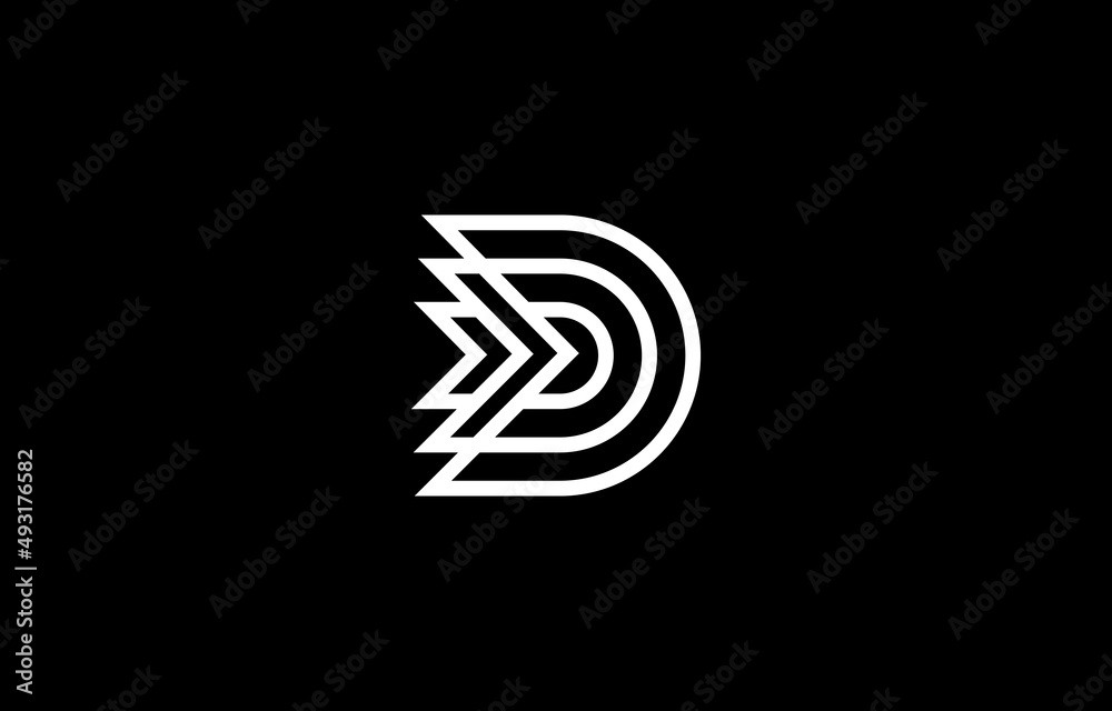 Letter D Logo Design Vector Stock illustration . D Logo Design Vector Stock.