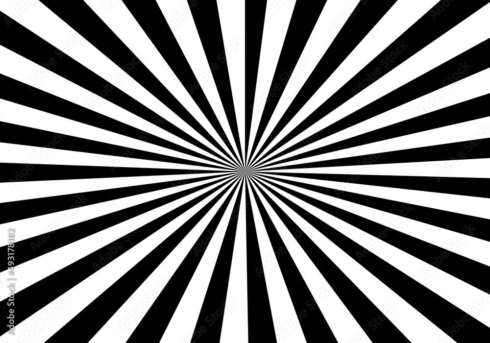 Burst in sun. Background of sunburst. White circle with rays on black pattern with shine flare. Radial geometric lines. Energy of starburst. Sunrise with effects. Abstract circular background. Burst in sun. Background of sunburst. White circle with rays on black pattern with shine flare. Radial geometric lines. Energy of starburst. Sunrise with effects. Abstract circular background.