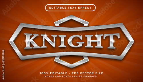  knight 3d text effect and editable text effect