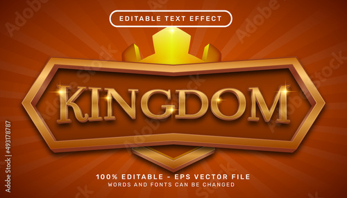 kingdom 3d text effect and editable text effect