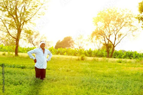 Indian farmer at the chickpea field © Shivam