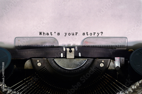 What's your story typed on a vintage typewriter