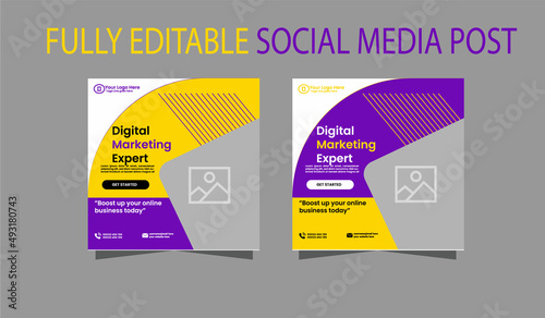 Digital marketing social media post.