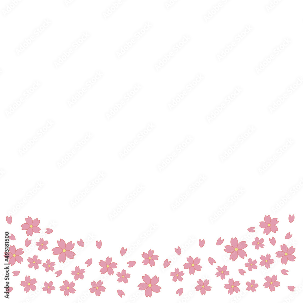 桜のフレームのイラスト素材　背景素材