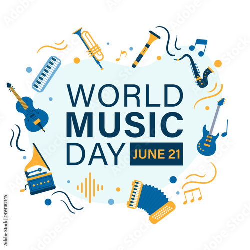 World Music Day - Musical instruments - Illustrations