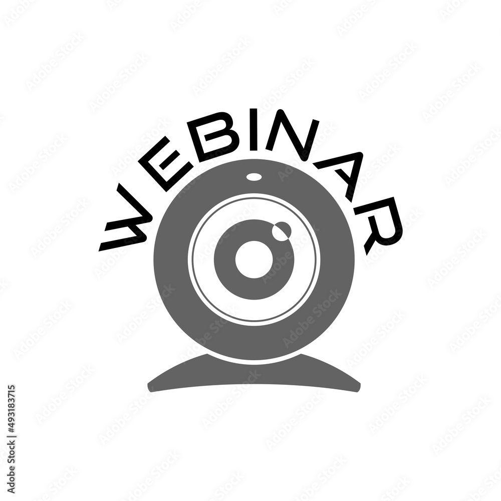 Web camera sign. Webinar icon isolated on white background