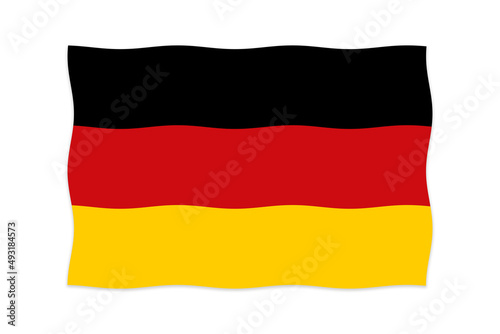 Deutsche Fahne im Wind