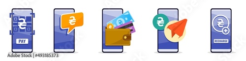 Online Mobile Banking with Ukrainian Hryvnia on Phone