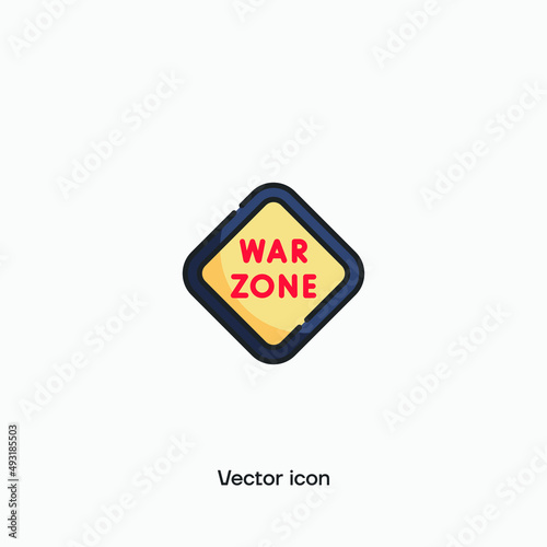 War Zone vector icon. Premium quality