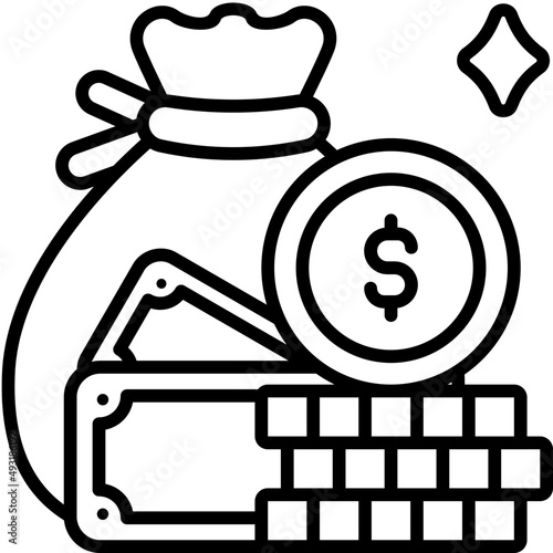 money outline icon
