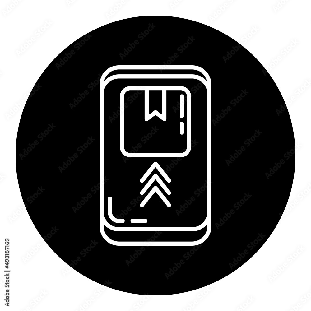 smartphone and box icon smartphone and box icon