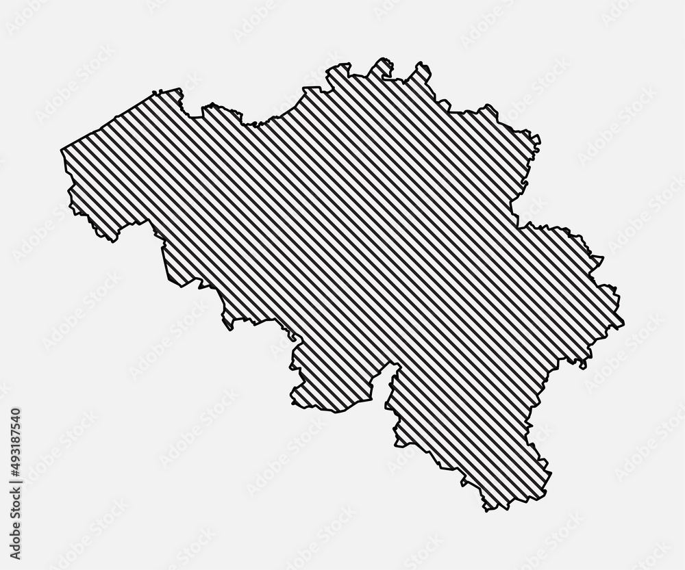 Vector map Belgium, template Europe outline country