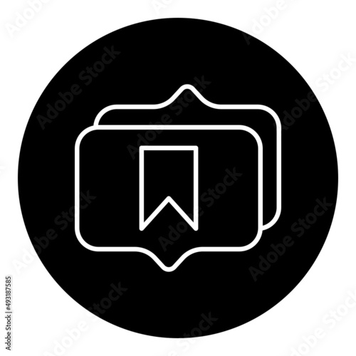 bookmark and chat balloon icon