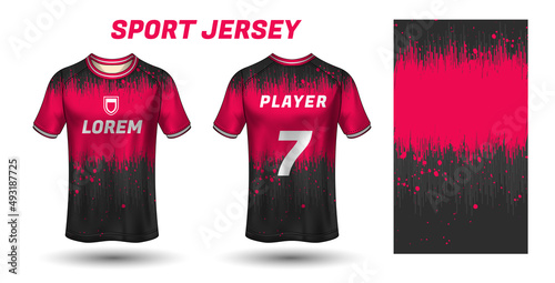 Sport jersey design fabric textile template