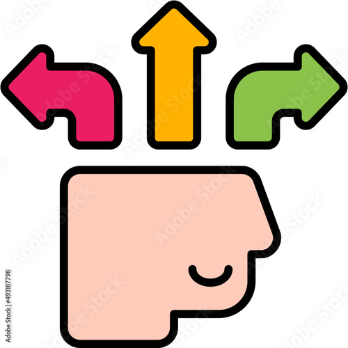 decision filled outline icon