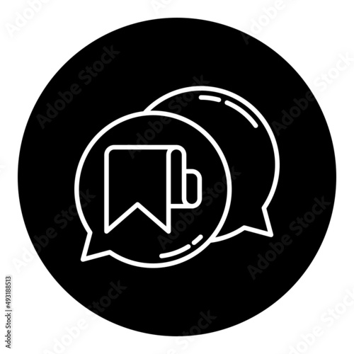 bookmark and chat bubble