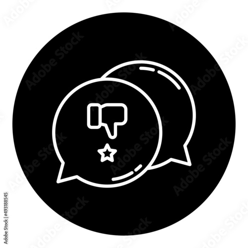 bad feedback and chat bubble