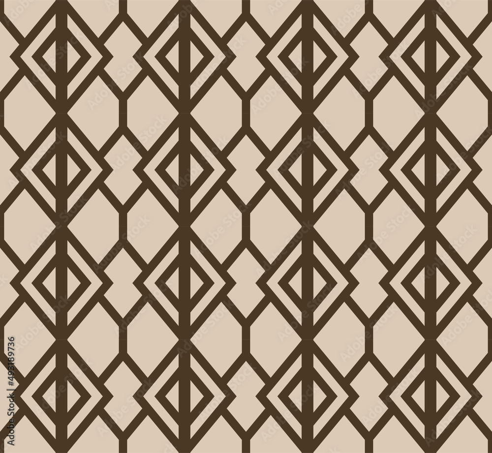 Fototapeta premium Japanese Overlap Diamond Vector Seamless Pattern