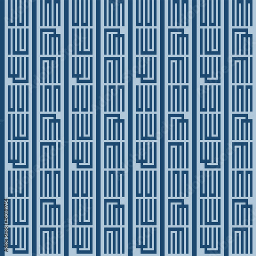 Japanese Tribal Stripe Vector Seamless Pattern