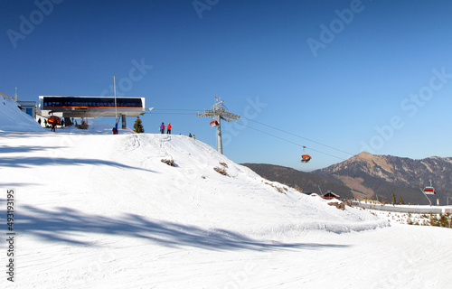 Modern cableway in ski resort Jasna - Low Tatras mountains, Slovakia