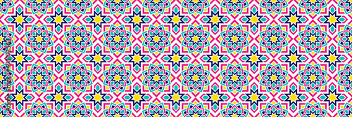 Arabic vector seamless pattern. Backdrop in eastern style. Repeated asian background. Bright colors. Islamic decorative design. Abstract template texture. Backdrop in eastern style.
