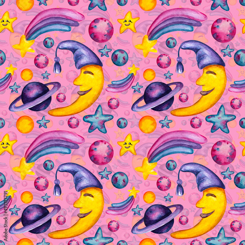 Set of illustrations sleeping sweet dreams patterns