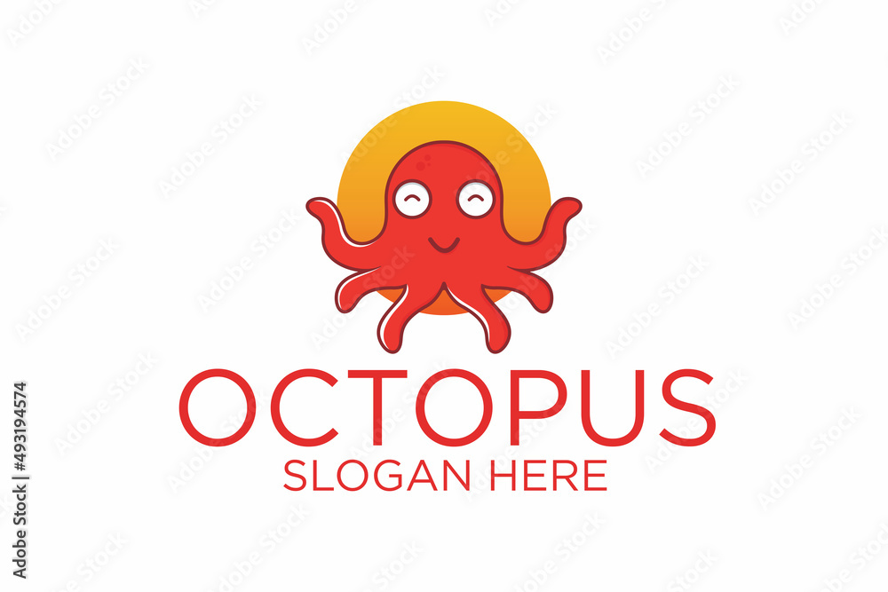 octopus logo. premium vector