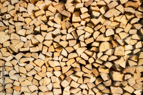 Reserve for the winter stack of firewood