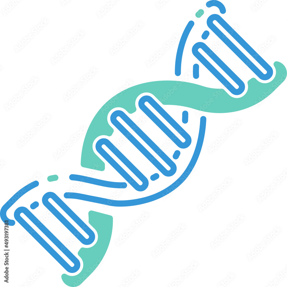 Obraz premium Stranded genetic DNA line icon