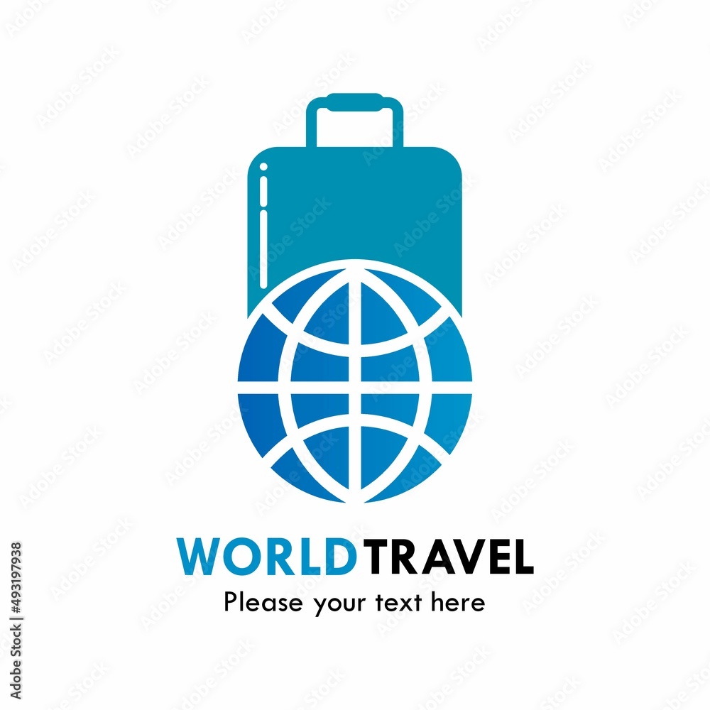 World travel logo design template illustration. suitable for agency, app, web, blog, brand etc World travel logo design template illustration. suitable for agency, app, web, blog, brand etc