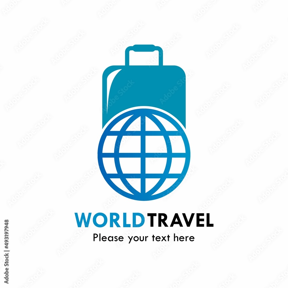 World travel logo design template illustration. suitable for agency, app, web, blog, brand etc World travel logo design template illustration. suitable for agency, app, web, blog, brand etc
