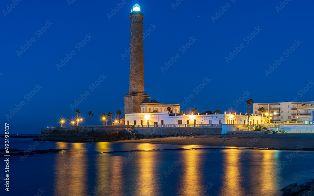 Lighthouse in Chipiona, Spain