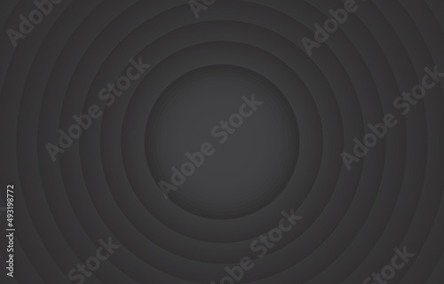 Abstract black dark minimal gradient circle papercut background