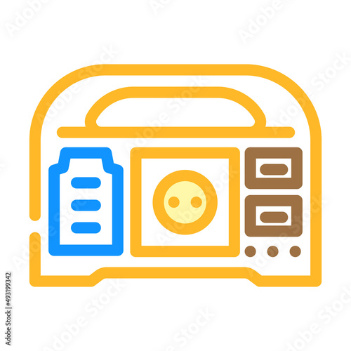 portable power station color icon vector. portable power station sign. isolated symbol illustration