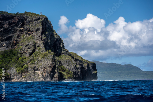 landscape with rocks by the sea and beautiful views of the Dominican Republic 