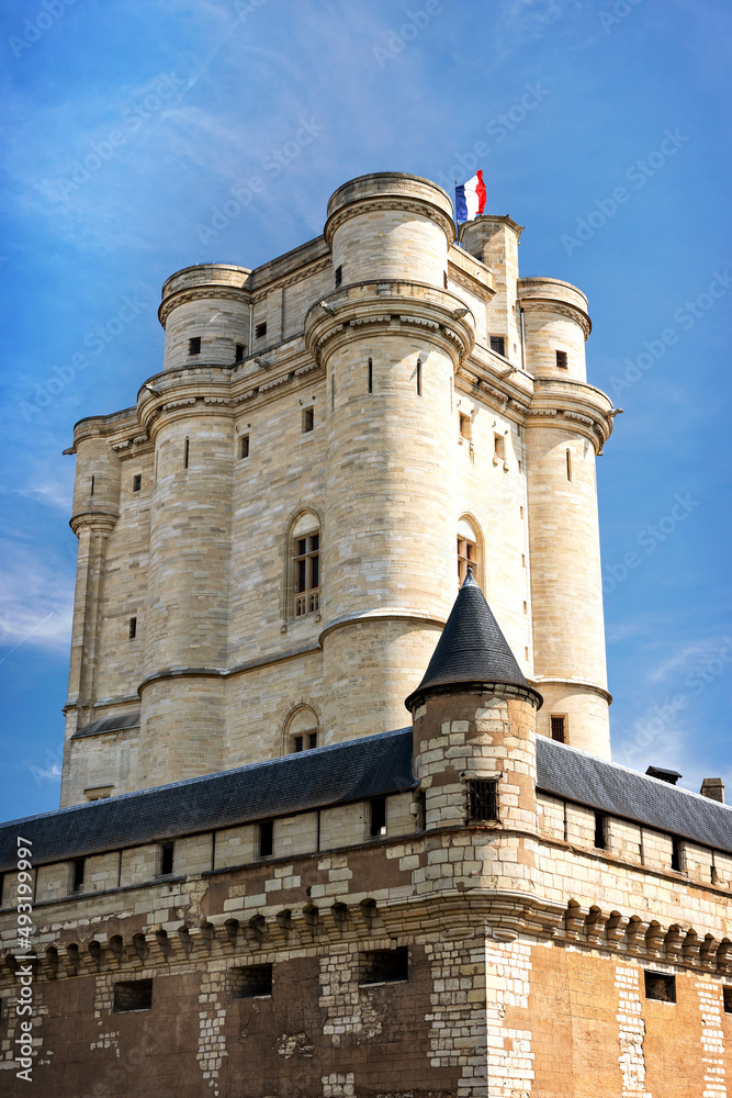 View of keep of Vincennes Castle in Paris