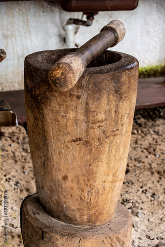 household items of local residents of the Dominican Republic from the materials of the jungle 