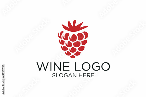 wine logo. premium vector