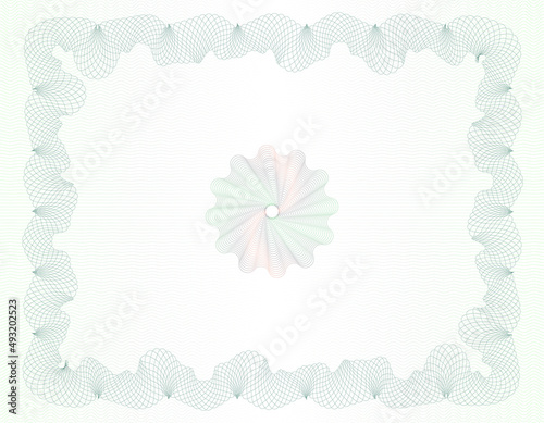 Guilloche background for certificate or diploma and currency design
