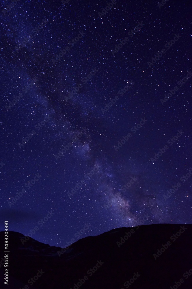 満天の星空　北アルプス 立山連峰