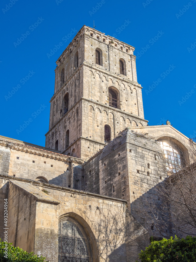 Cathedral of St. Trophime (Cathédrale Saint-Trophime d'Arles), Arles, Bouches-du-Rhône,  Provence, France. Roman and Romanesque Monuments of Arles are UNESCO World Heritage