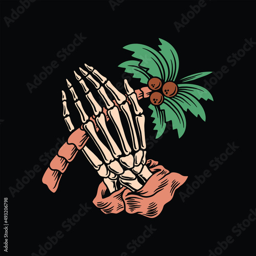 summer prayer illustration vector design
