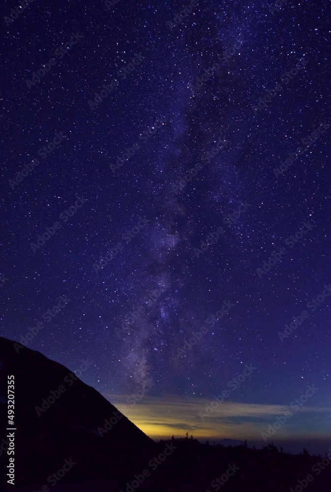 満天の星空　北アルプス 立山連峰