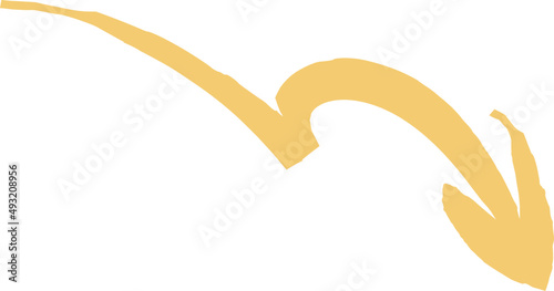 Hand drawn arrow pointing cute element.