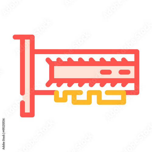 ssd computer disk color icon vector. ssd computer disk sign. isolated symbol illustration