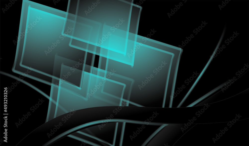 Naklejka premium Abstract blue background with cubes