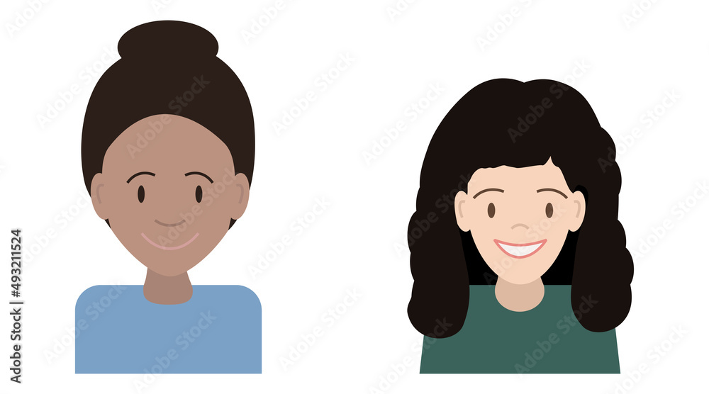 simple vector illustration smiling children simple vector illustration smiling children