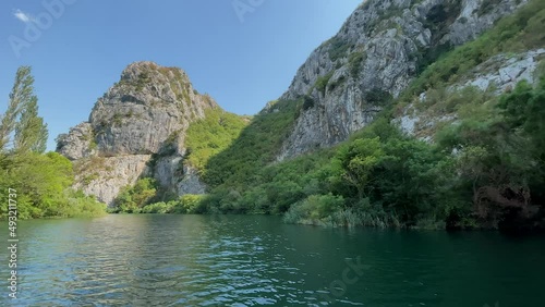 Crystal clear river Cetina in Croatia 