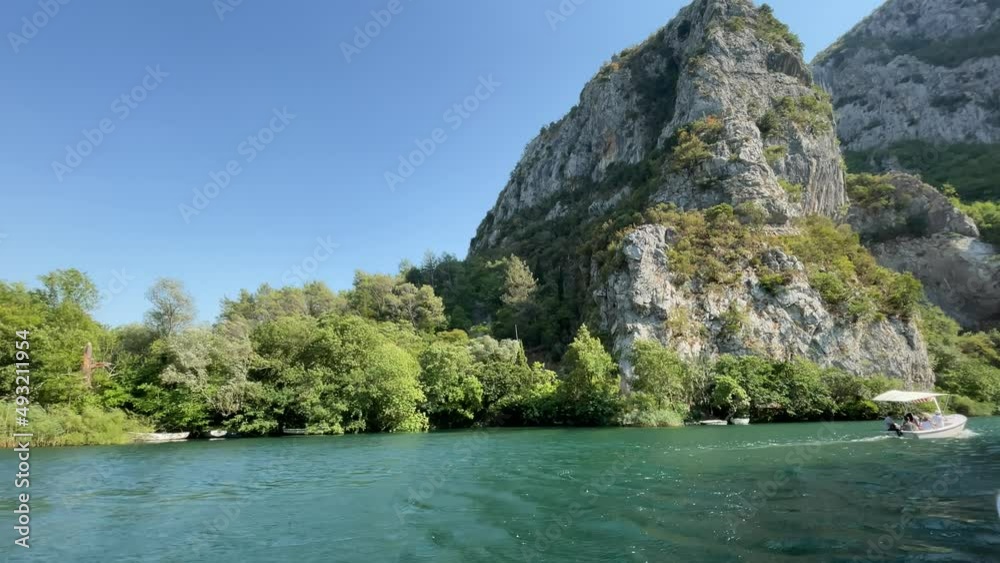 Crystal clear river Cetina in Croatia mountains Crystal clear river Cetina in Croatia mountains